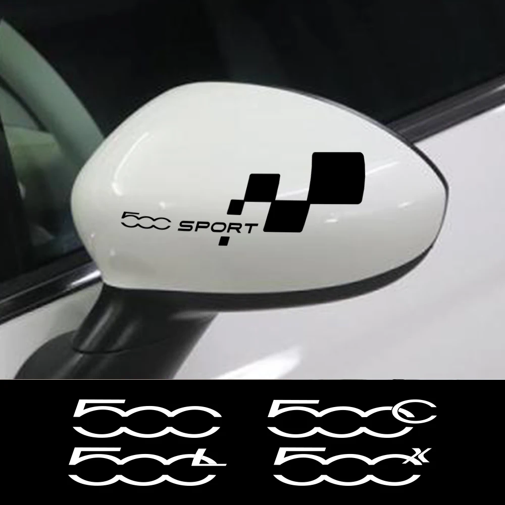 Adesivo Per Specchietto Retrovisore Per Auto Racing Motor Sport Decor Decalcomania Accessori Per Tuning Automatico Per Fiat 500 500C 2012 500X 500L Ab