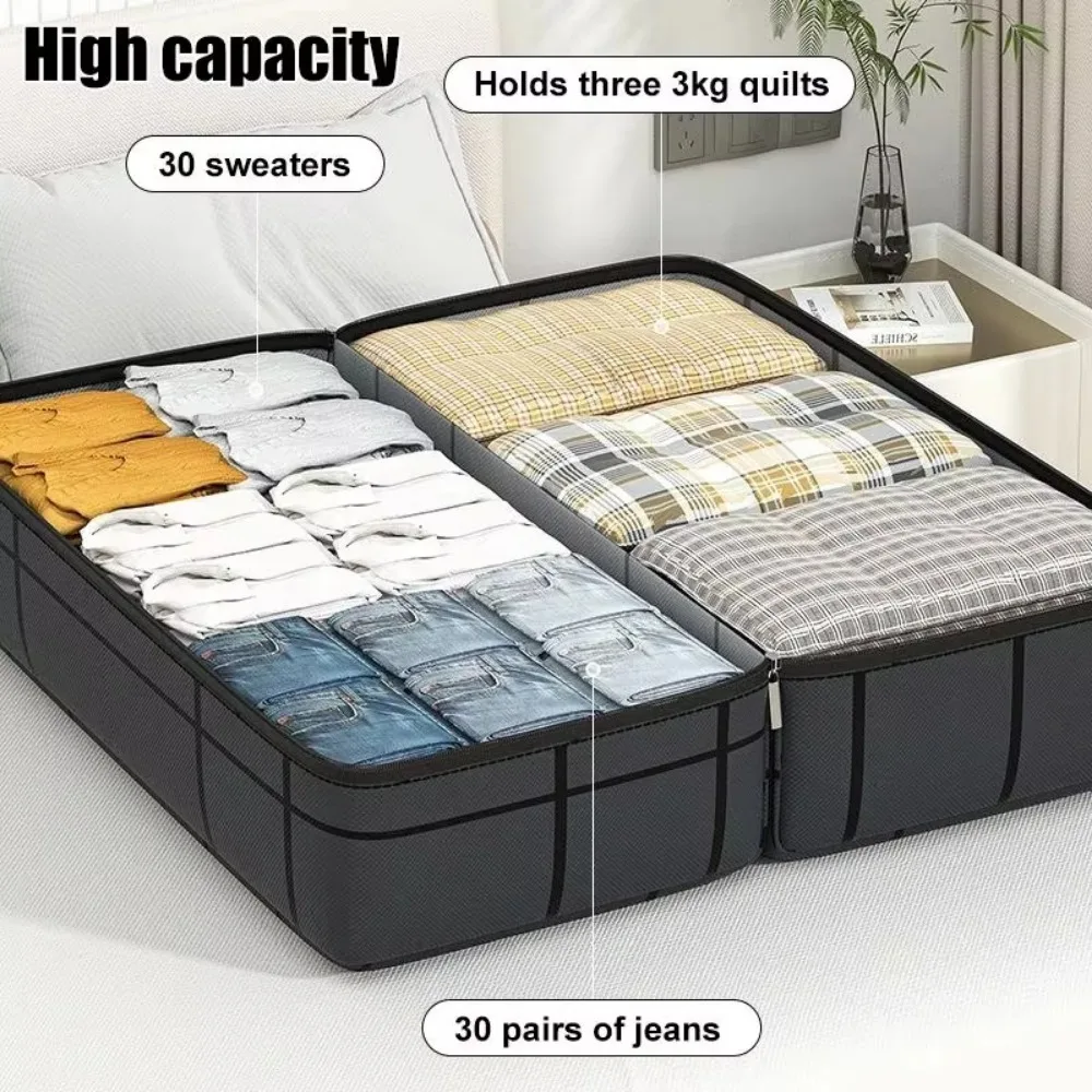 Large Dustproof Tote Bag Non Woven Cotton Quilt Storage Bags Moisture-proof Travel Storage Handbag Household Wardrobes Pouch Bag 5