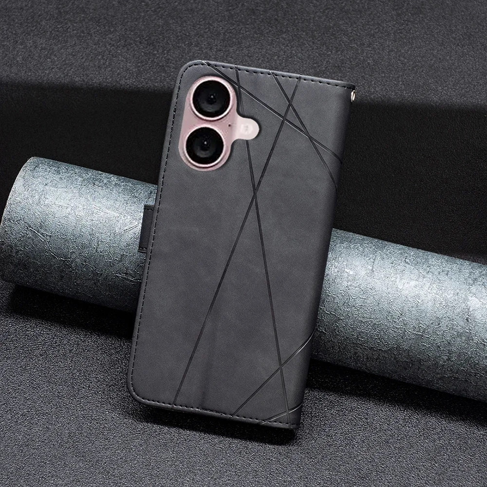 Brieftasche Magnetische Flip Ledertasche für IPhone 16 Pro Max 15 14 Plus 13 Schützen Sie faltbare Kartensteckplätze Stoßfeste Business-Abdeckung_voghion.com
