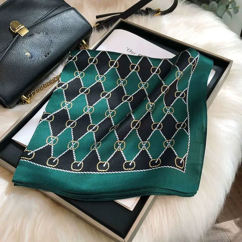 100% Silk Bandana Scarf – Luxury Square Neckerchief