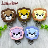 3/10pcs Lion Silicone  Pacifier Clips For DIY Baby Teething Necklace Dummy Holder Baby Teether 1