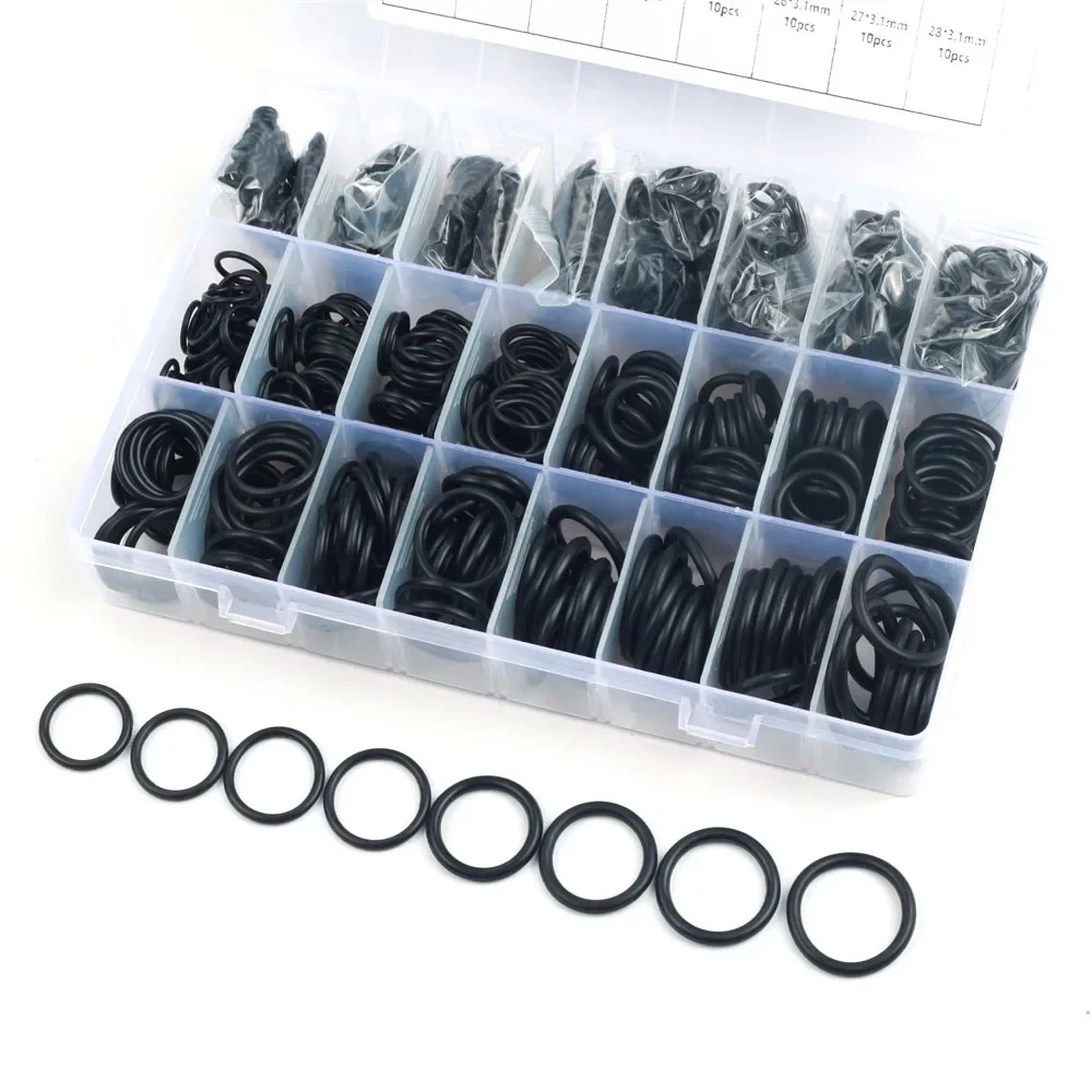 1200Pcs Rubber O-ring Gaskets Seal Ring Set Nitrile Rubber High