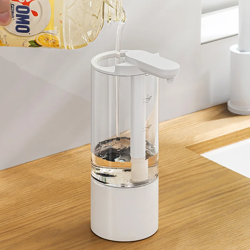 Kitchen 500ml Automatic Liquid Soap Dispenser USB Rechargeable Touchless Hand High Capacity Detergent  Bathroom Dispenser 4