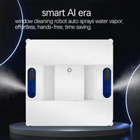 Ultra-Thin 6cm Window Cleaner Robot For Anti Theft Windows, 40ml Dual Water Tank, App Remote Control Glass Wall Washing Robot 1
