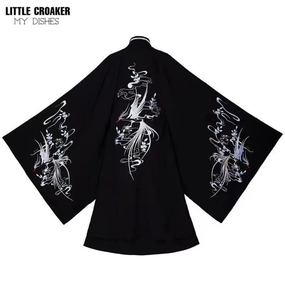 2024 Hanfu Coat Chinese Style Ancient Costume Traditional Folk Dance Stage Performance Clothing Retro Princess Fairy Hanfu Cloak ghost step dance clothes drag costume loose coat even hoodie hat fluorescence serve men and women student jacket clothes pants