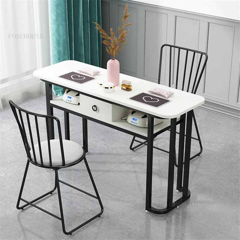 Nordic Manicure Table and Chair Set Simple Beauty Salon Furniture