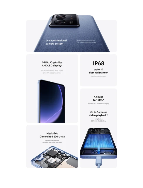 Xiaomi-teléfono inteligente 13T 5G, versión Global, MTK Dimensity