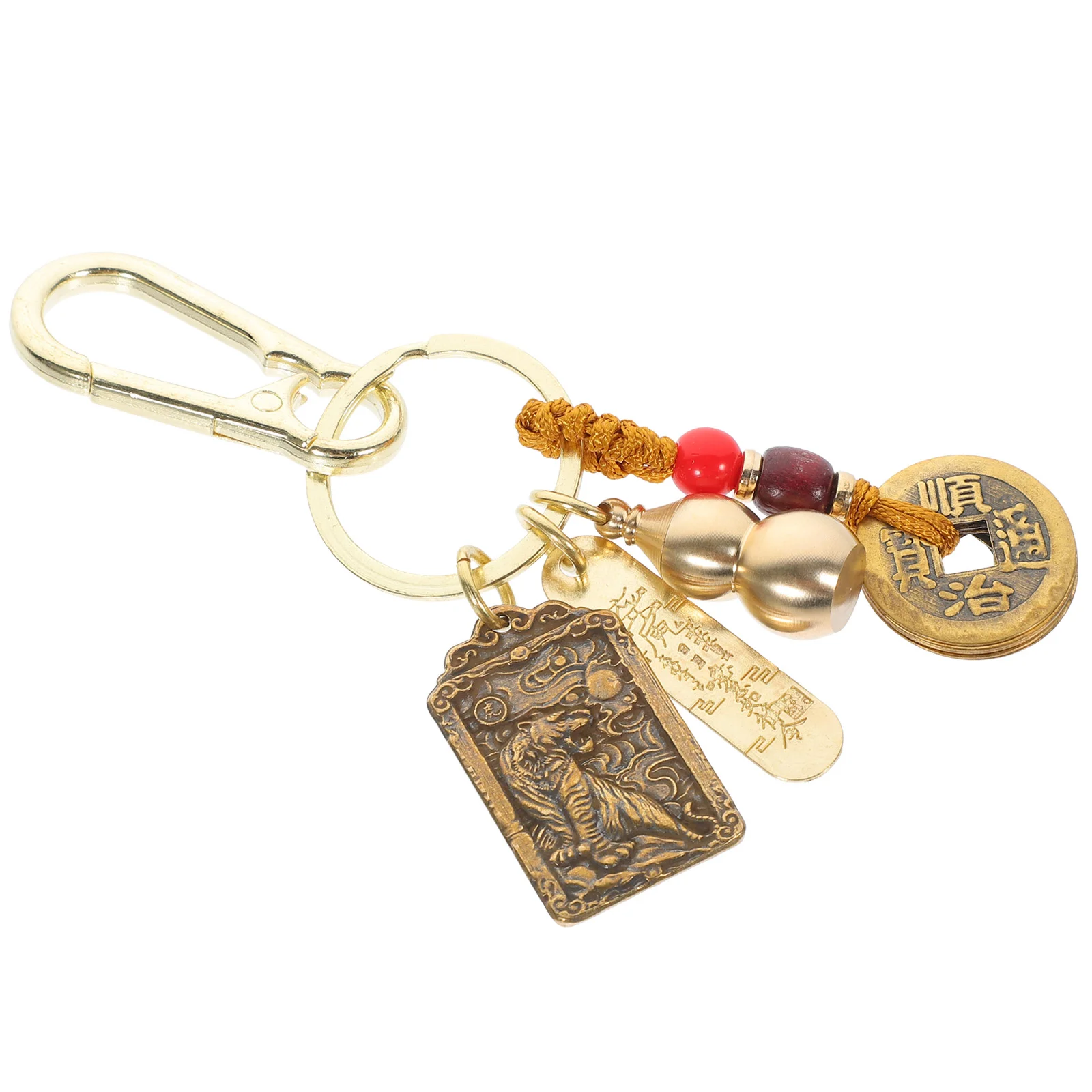 

Chinese Feng Shui Keychain Brass Wu Keychain Feng Shui Coins Amulet Good Luck Backpack Charms