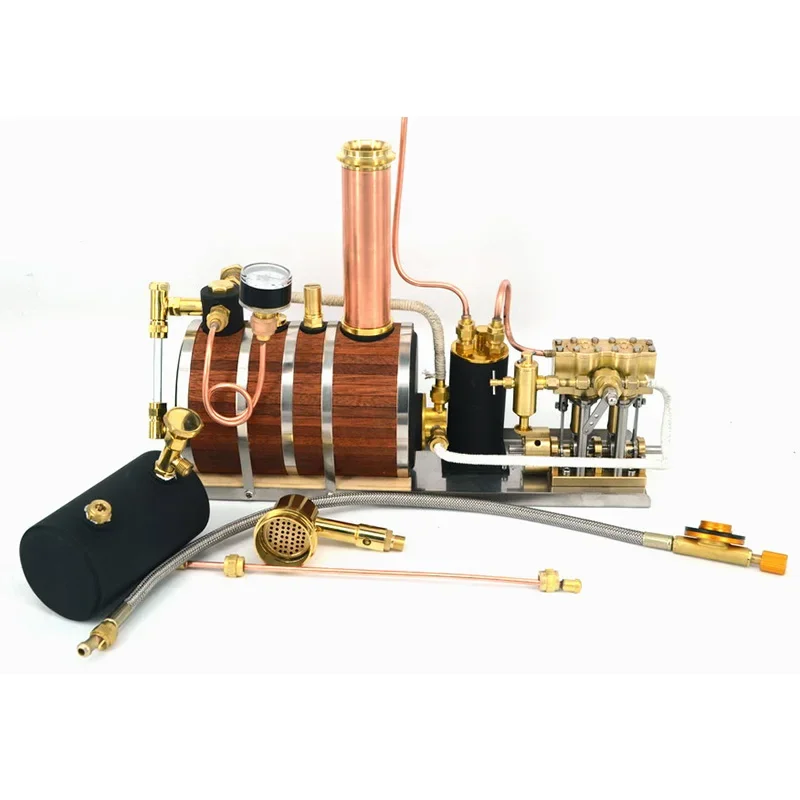 

220ML In-line Two-cylinder Steam Engine Model Steam Ship Power Plant Technology Experimental Toy ( for 80 -130CM Ship Models )