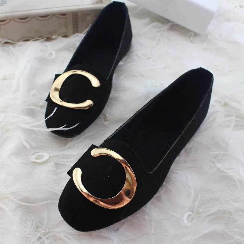 Comemore New Women Ballet Flats Shallow Shoes Woman Loafers Spring Summer Footwear Sweet Casual Ladies Flat Plus Size 42 43