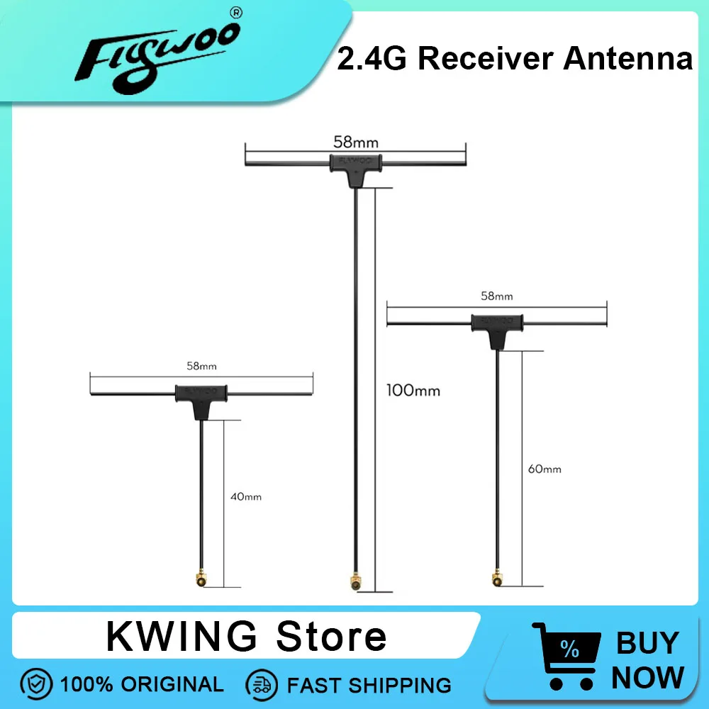 Antenne Flywoo ELRS 2.4GHz U.FL 4cm/6cm/10cm pour Drone FPV