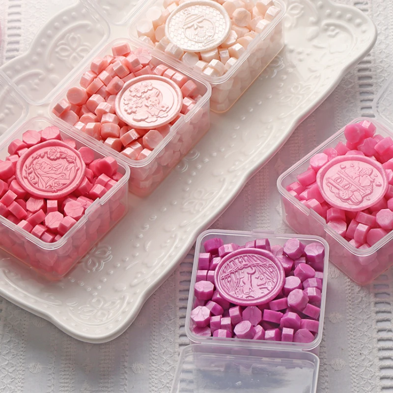 180 Pz Perlescente Ottagonale Sigillatura Particelle Di Cera Nordic Matrimonio Biglietto Di Auguri Invito Busta Ceralacca Artigianato Fai Da Te