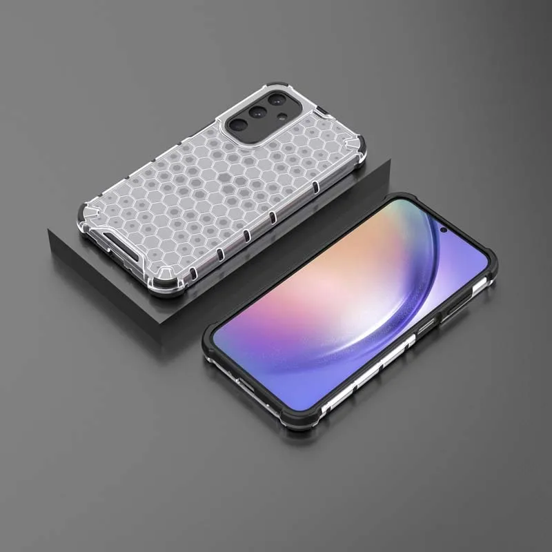 Luxury Honeycomb Hybrid Shockproof Phone Case - 2-in-1 Design