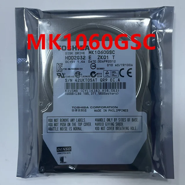 Toshiba mk1032gsx 100?GB SATA 9.5?MMノートブックドライブ
