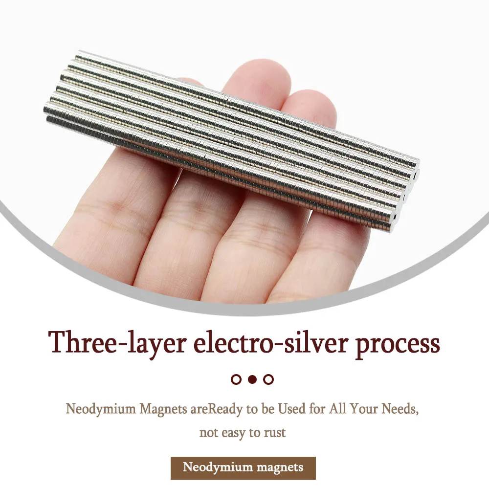 3mmx1mm Superstarker Runder Neodym-Magnet Leistungsstarke Magnete N35 Kleiner Permanenter Magnetischer NdFeB Kühlschrankmagnet 3x1 – Detail 3