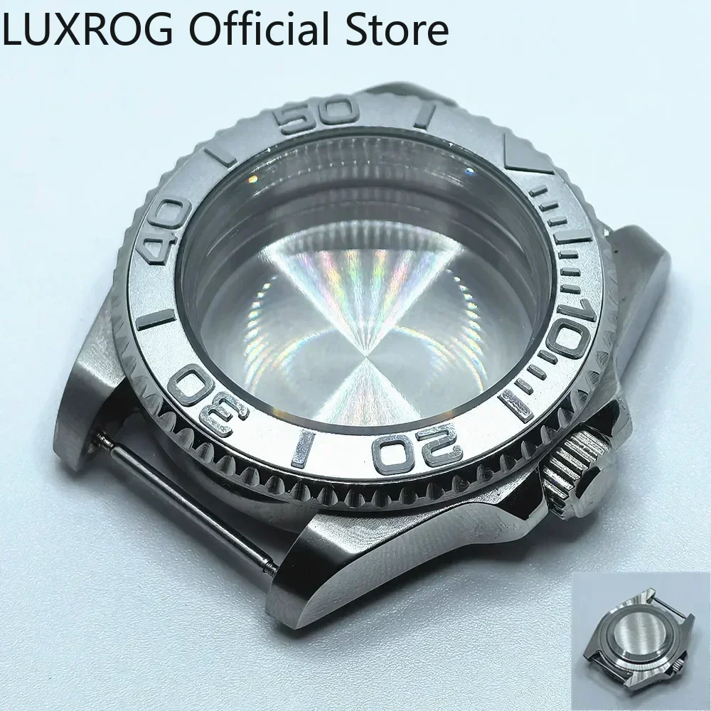 Stainless Steel 40MM Black Blue Ceramic Insert Watch Case