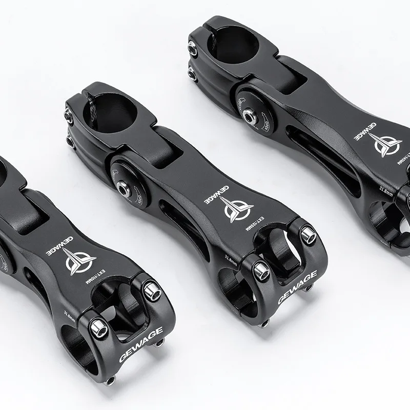 coloré vélo guidon vtt tige courte colonne riser 31.8mm 0 degrés vélo riser vélo en alliage d'aluminium guidon riser sillage tige