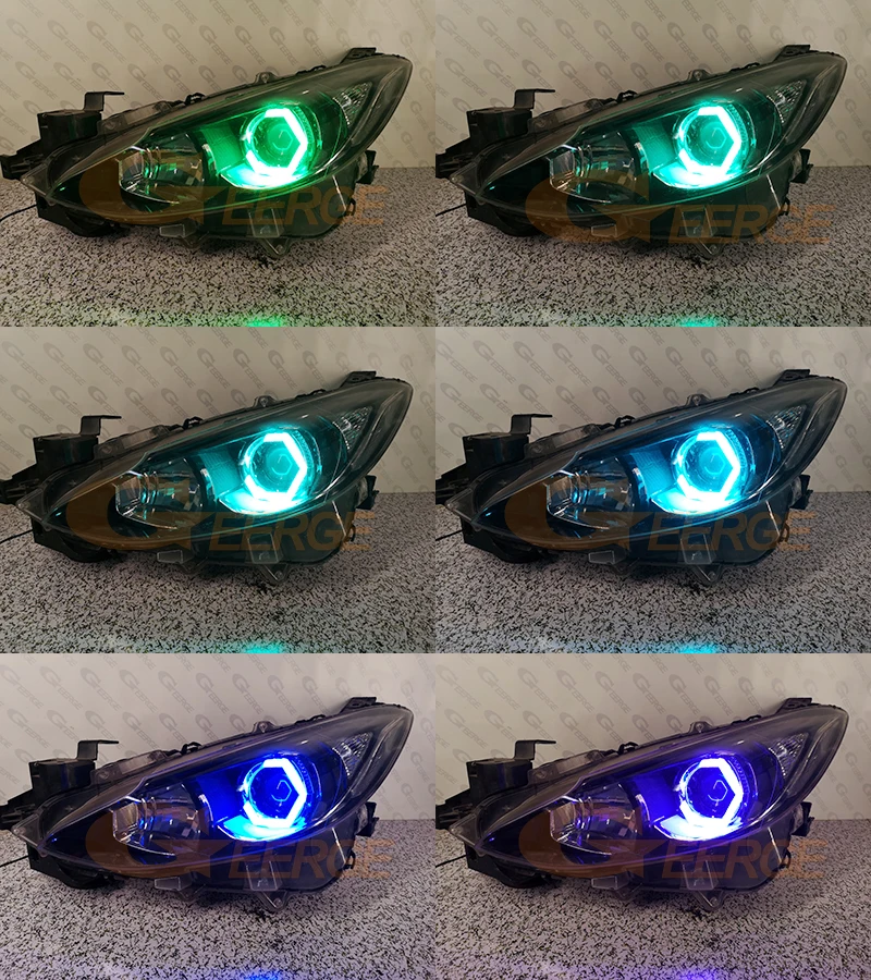 For Mazda 3 Mazda3 Axela Multi Color Dynamic RGB LED Angel Eyes