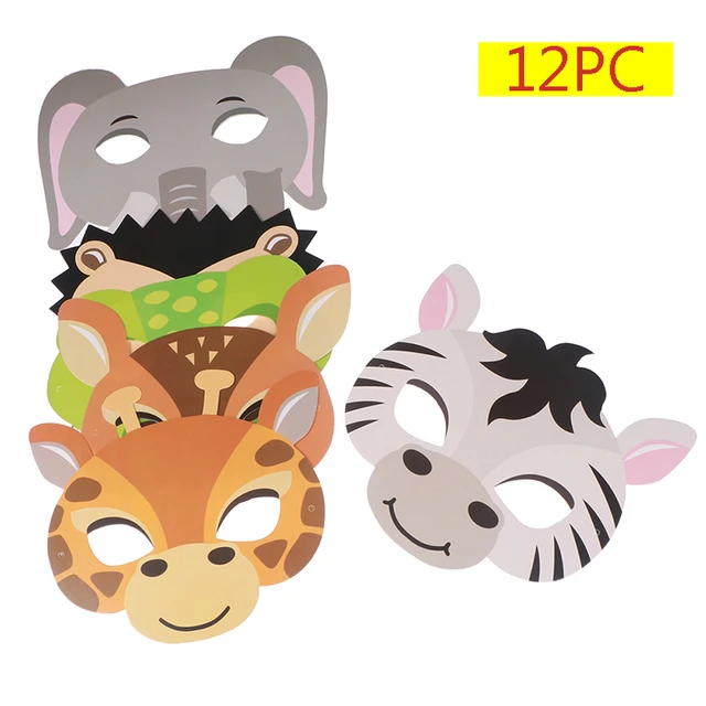 12 childrens,kids Foam Animal Masks Dressing Up Party bag fillers Jungle  partys, 25 - Kroger