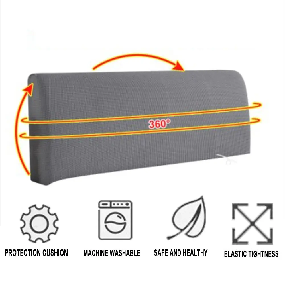 Elastic Home Solid Color Bed Head Covers Dustproof Slipcover Back Chair Cover Bed Headboard Cover