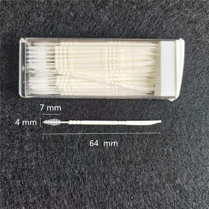 60 Fishbone Double-headed Toothpick Brush Boxed Portable Hotel Household Tooth Stick Clean Teeth Food Residue Interdental Picks toothpick set toothpicks set interdental brushes