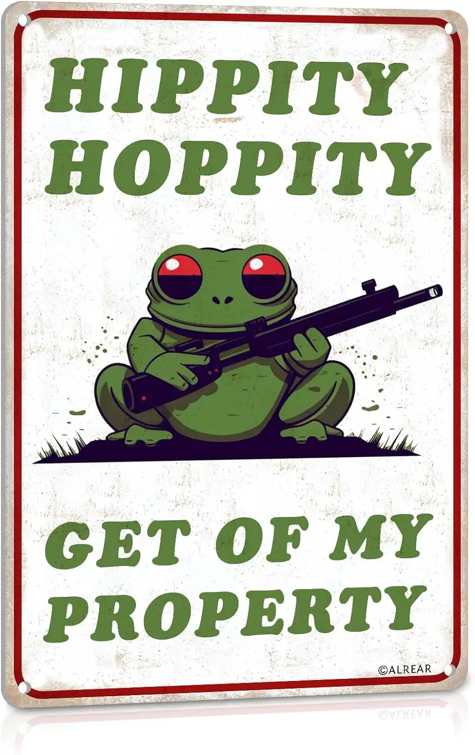 Hippity Hopsity Get Off My Proprietà Sign Funny Frog Garden Decor Cute Frog Cottagecore Room Decor Poster Privato