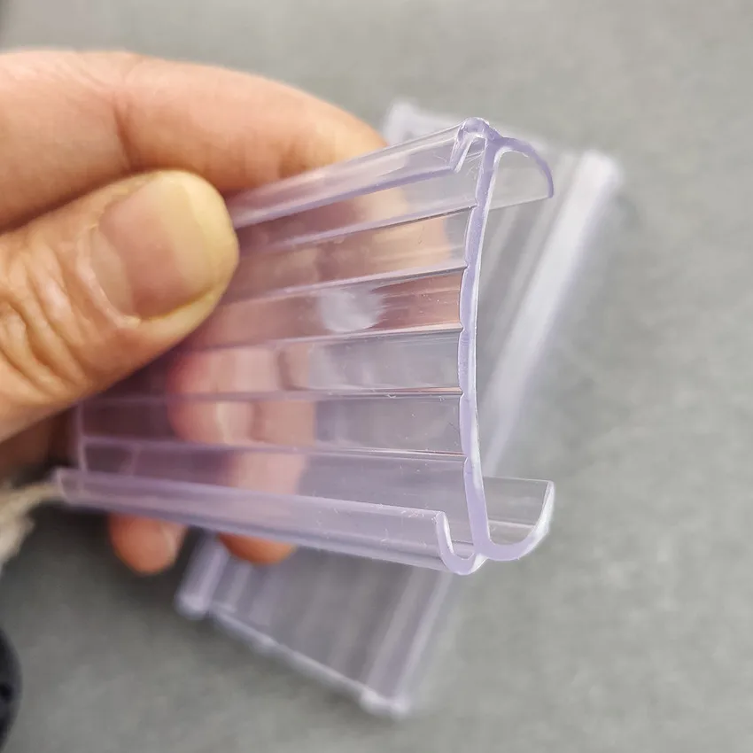 1Pack Plastic Shelf Lable Card Price Tag Display Holder Movable Hard PVC Supermarket Storage Rack