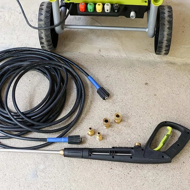 4-Pc High-Pressure Quick Disconnect Adapters, M22-15mm to 3/8", Solid Brass for Electric Pressure Washers 3