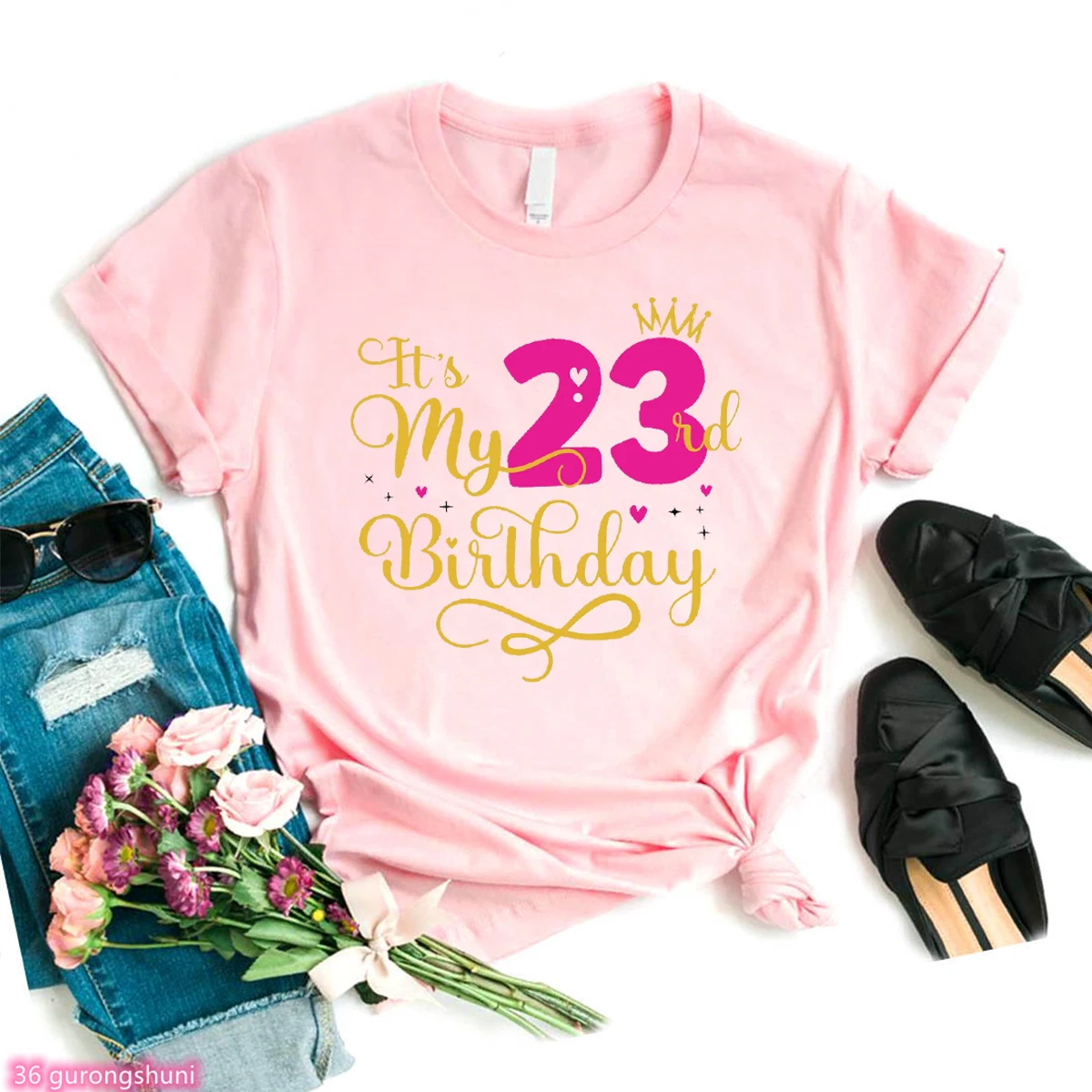 It'S My 40nd Birthday 40 Year Old Happy Birthday Women'S T-Shirt Birthday Party Tshirt Fashion 14-60th Birthday Femme Tshirt