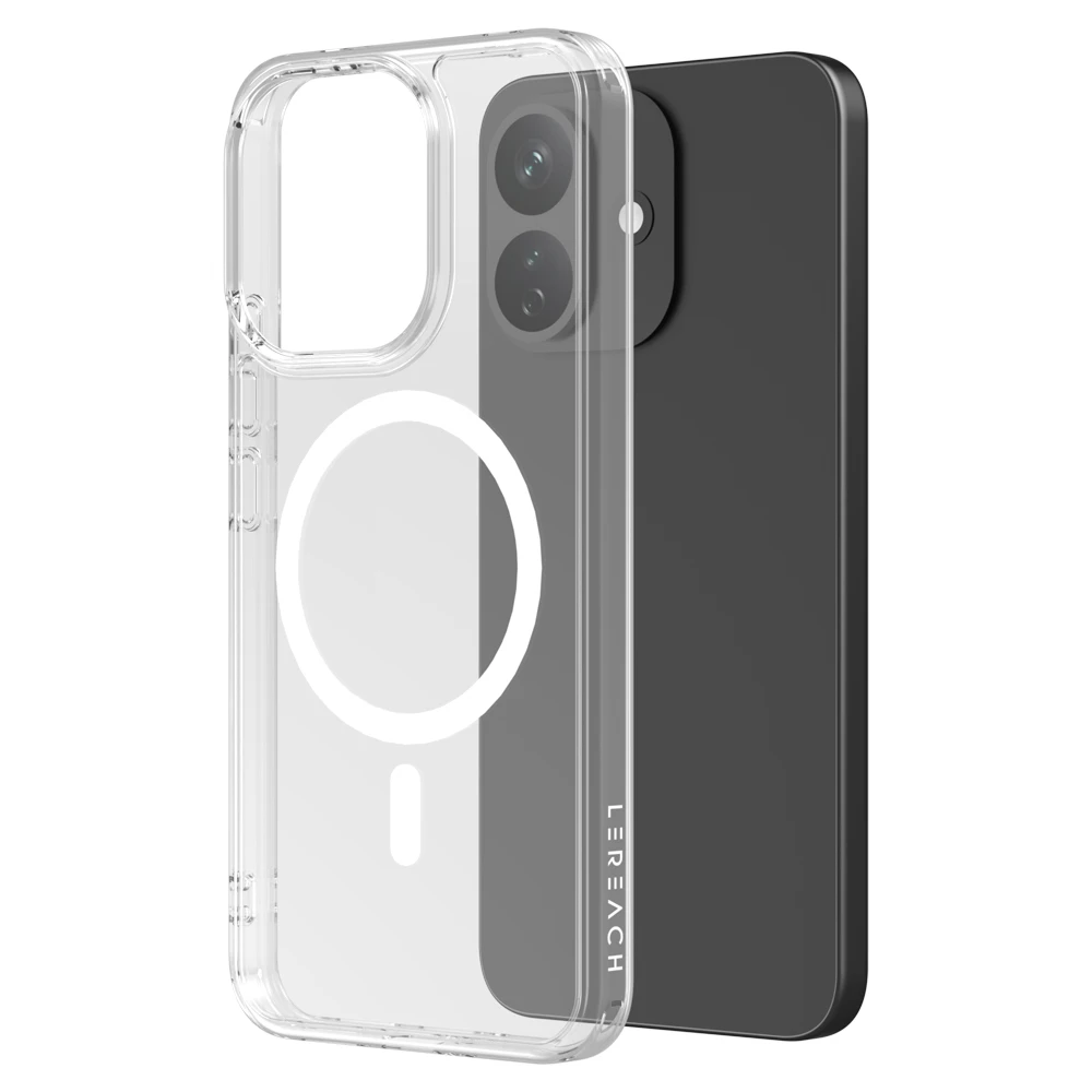 LeReach TOC Crystal Clear Magnetic Soft TPU & Acrylic Back Cover Case