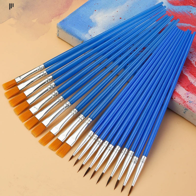 Pinceles Para Pintar Acuarela Juego De 12 Pinceles Redondos De