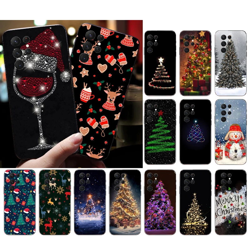 

Merry Christmas Tree Phone Case For Samsung S23 S22 S21 S20 Ultra S20 S22 S21 S10E S21 S20 FE S10 Plus