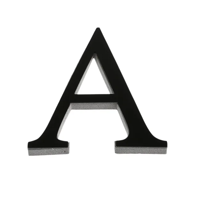 3D Acrylic Wall Ornaments Black Alphabet 82