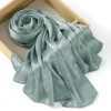 Fashion Hijab Scarf Muslim Woman Hijab Shawls Islam Woman Long Wraps Headscarf Femme Headband Pure Turban Scarves Turban Mujer