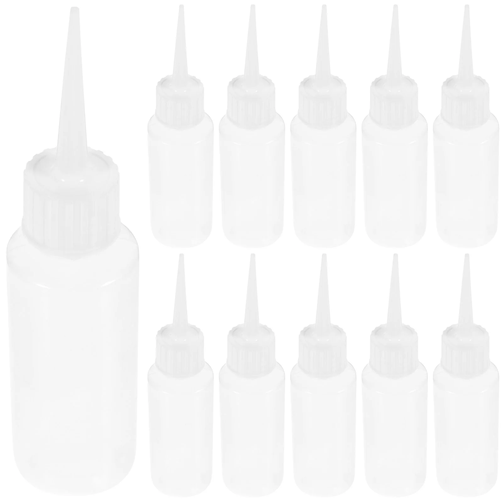 20 Pcs Pointed Bottle Condiment Squeeze Small Vials Empty Bottles for Liquids Glue Dispense