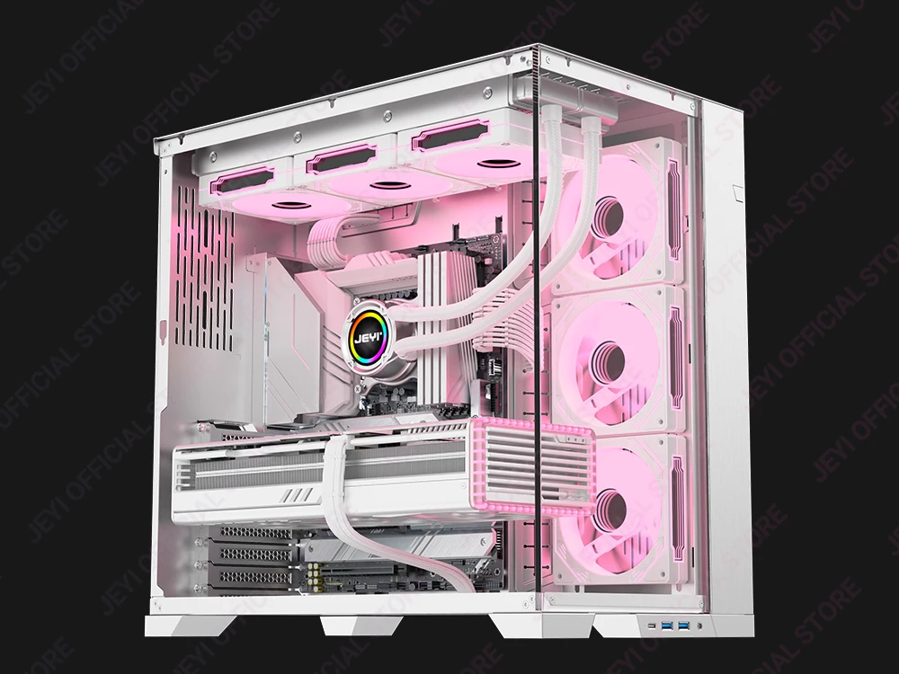 JEYI RGB-Lüfter, 120 mm, Computergehäuse, Hochleistungs-Lüfter-Set, 6-poliger PC-Lüfter, Kühler, leiser Kühler mit ARGB-Controller – Detail 16