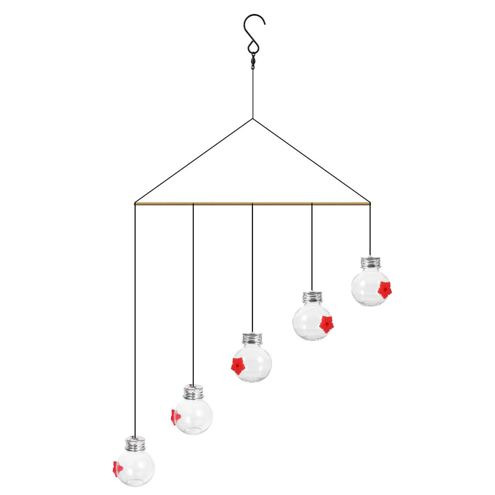 

Новая популярная водокормушка для Колибри с 5 ячейками, герметичная, легко наполняемая блюдце, Кормушка Для Колибри, подходит для сада, заднего двора