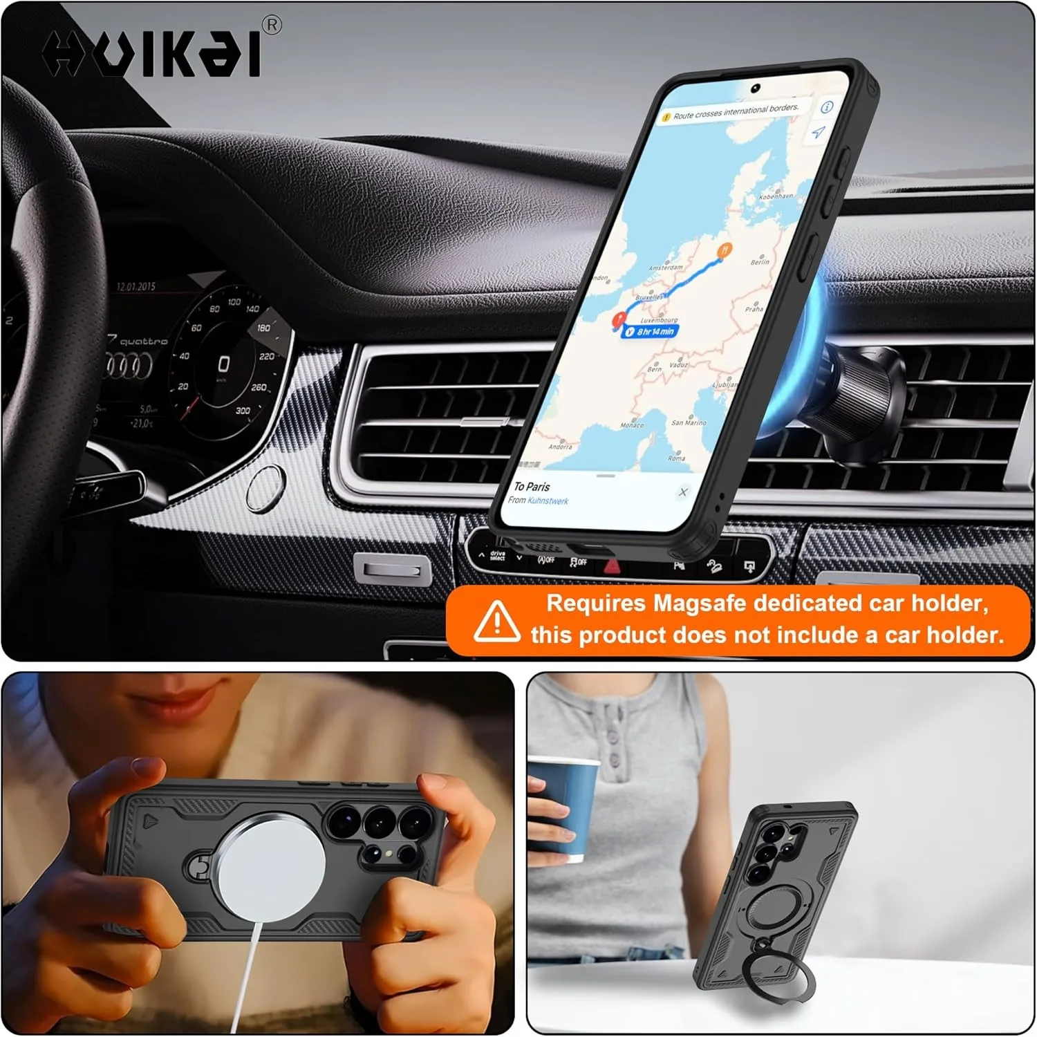 Magnetic Rotatable Stand Phone Case with MagSafe Upgrade and Kickstand