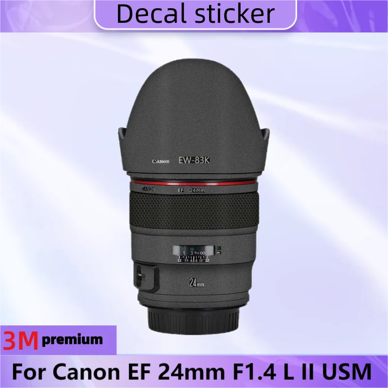 Per Canon Ef 24Mm F1.4 L Ii Usm Lens Sticker Decalcomania Protettiva Per La Pelle Pellicola Avvolgente In Vinile Cappotto Protettivo Antigraffio 24/1.