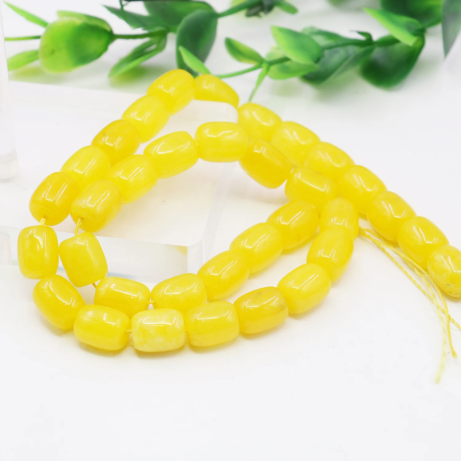 9x11mm Natural Yellow Topaz Chalcedony Jade Gemstone,Loose Beads DIY Stone,Charms Necklace Bracelet Jewelry Making Supplies