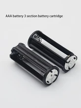  1Pcs Battery Holder Black Cylindrical Battery Adapter Case Hold 3 Standard AAA Batteries For Flashlight Lamp 