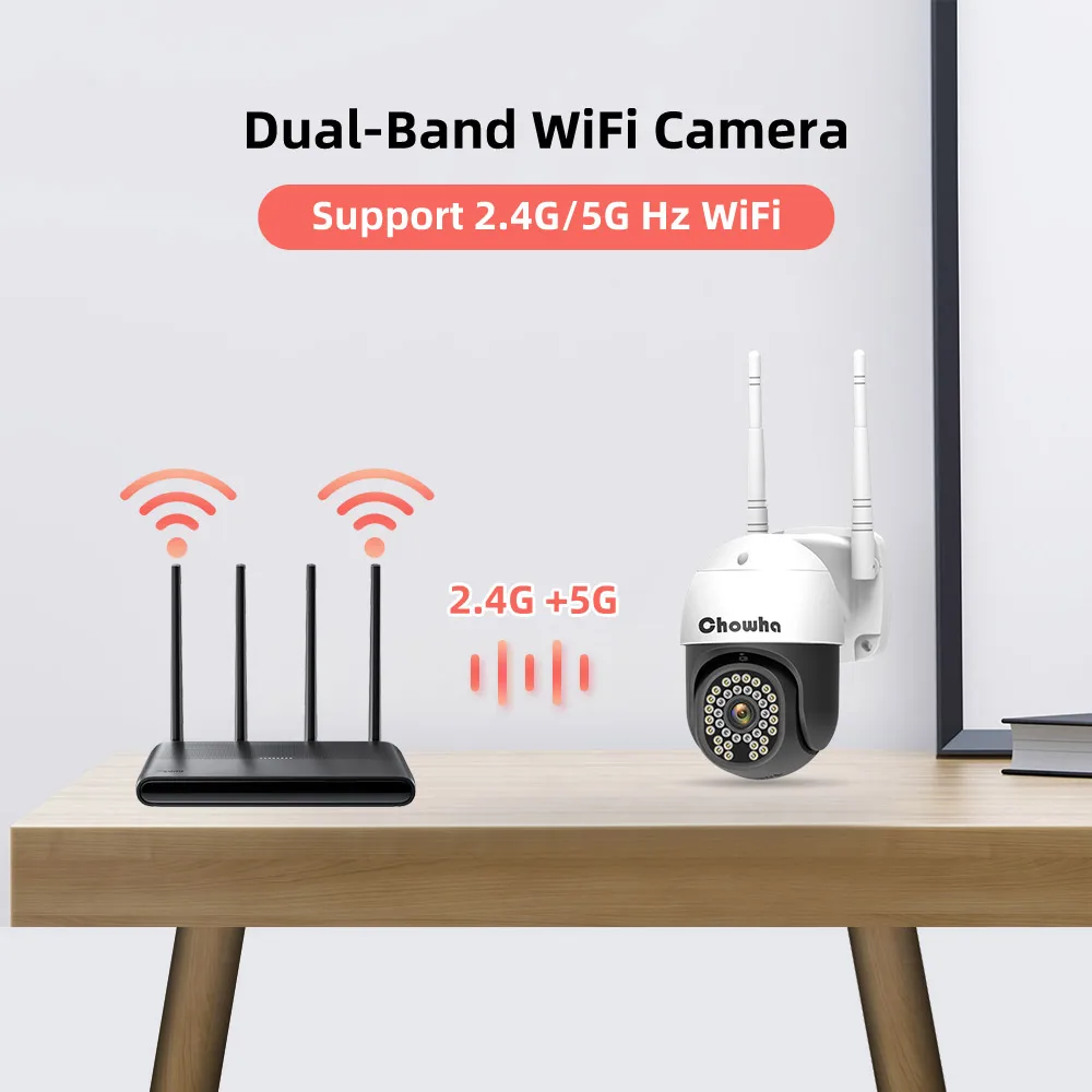 2.4G 5G 3MP PTZ WiFi IP Wireless Smart Outdoor Home Security 4X Digital Zoom Dome CCTV Video Surveillance ONVIF Spotlight Camera