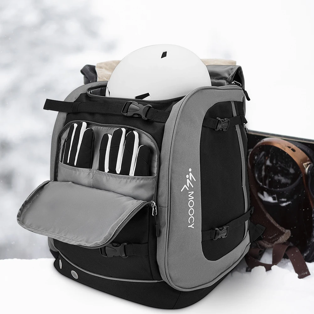 Snowboard Bag Large Capacity Ski Boot Bag Adjustable Waterproof Helmet Clothing Rucksack Men Women Ski Backpack Camping Skiing