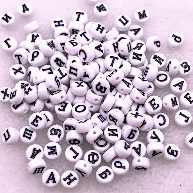 7x4mm Multicolour Oval Shape Letter Acrylic Loose Spacer Beads for Jewelry Making DIY Handmade Bracelet Accessories