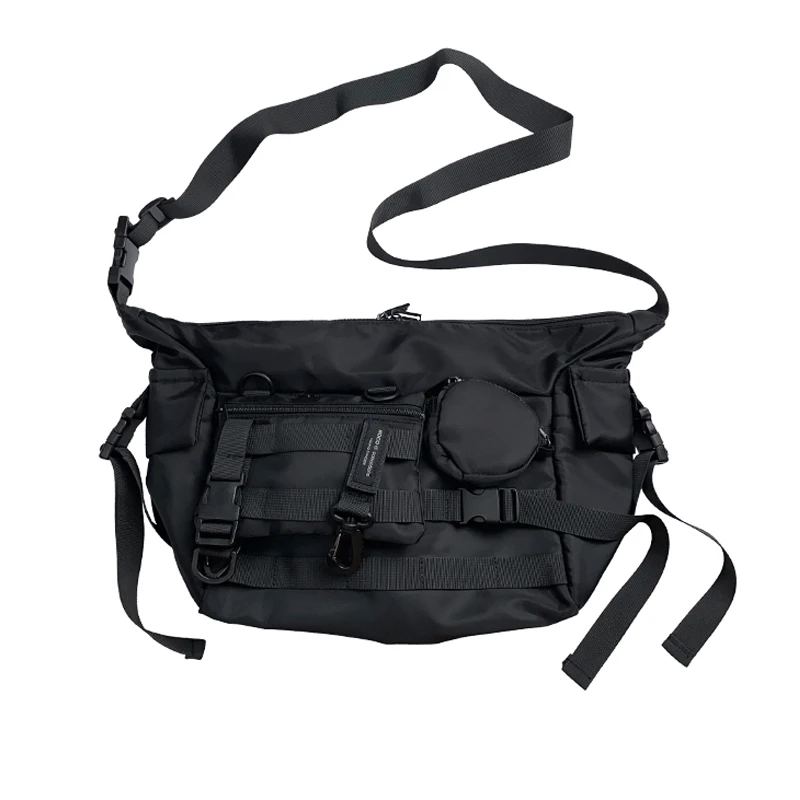 Men Messenger Bag Street Trendy Tactical Functional Shoulder Waterproof Bags Hip Hop Streetwear Oxford Bag 6