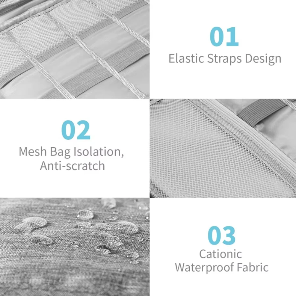 Cable Storage Bag NNBILI Cable Storage Bags System Kit Case USB Charger Data phone Earphone Wire Pen Power Bank Digital Gadget Devices