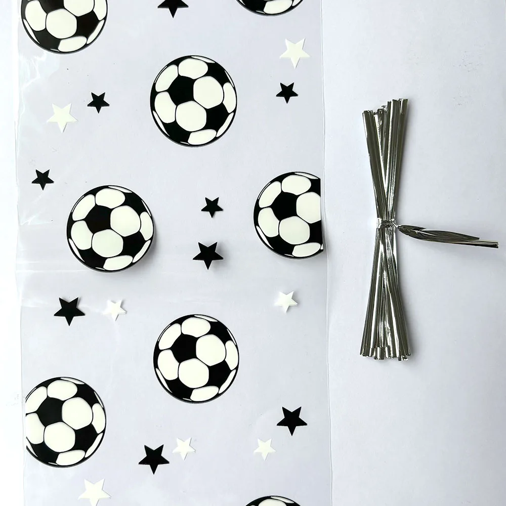20 Sacchetti Regalo A Tema Calcio Per Caramelle - Borse Festa Compleanno Bambini - 25,5 X 16 Cm