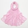 Nouveau Hijab en rayonne froissé pour femmes, écharpe musulmane, châles longs, Turban islamique solide, bandeau Heascarf, bandeau Ramandan