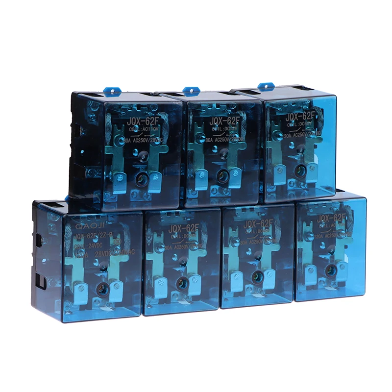 Silver Contact JQX-62F 2Z 80A/120A High-power Relay DC12V DC24V