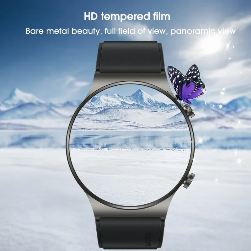 Premium Tempered Glass Screen Protector Film for Smartwatches - Explosion-Proof Protection, Available in 5/3/1 Packs